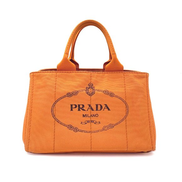 Prada Canapa MM - Orange - Picture 1 of 16